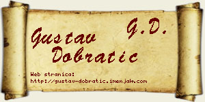 Gustav Dobratić vizit kartica